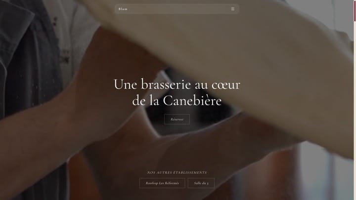 Site de Brasserie Blum, réalisation Digiflow