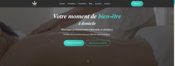 Site de En Corps Présent, réalisation Digiflow