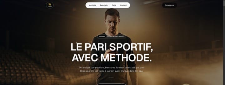 Site de AJ Pronos, réalisation Digiflow