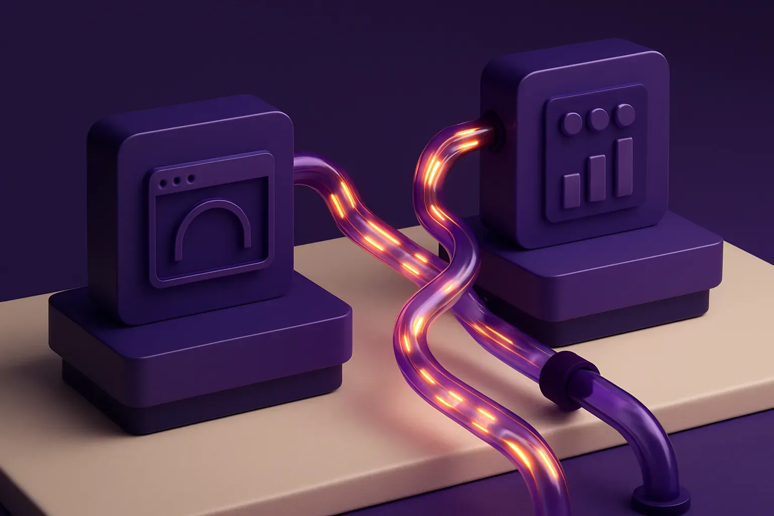 Illustration éditoriale — Conversion API Meta (CAPI)