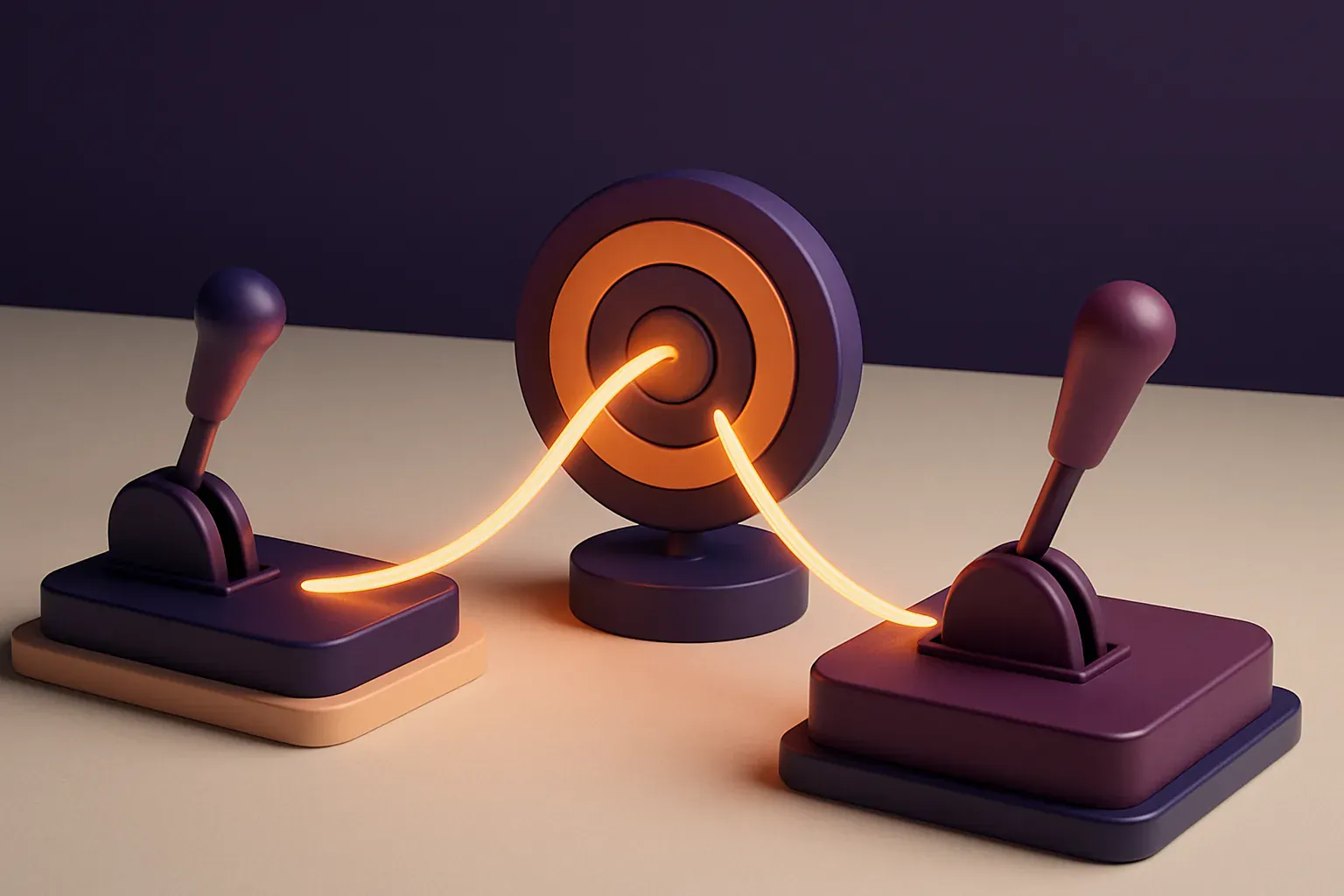 Illustration éditoriale — Meta Ads ou Google Ads pour PME