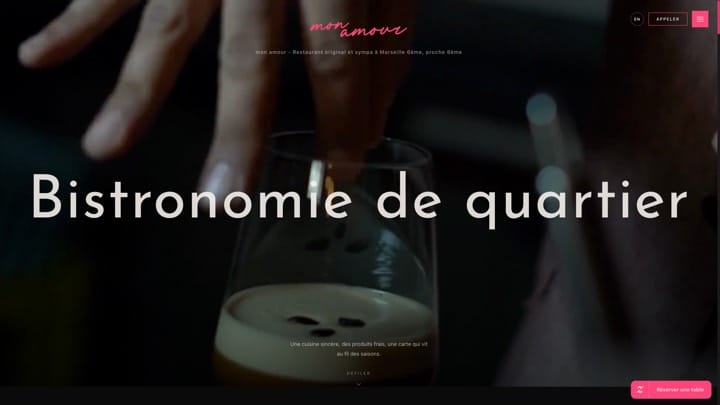 Site de Mon Amour, réalisation Digiflow