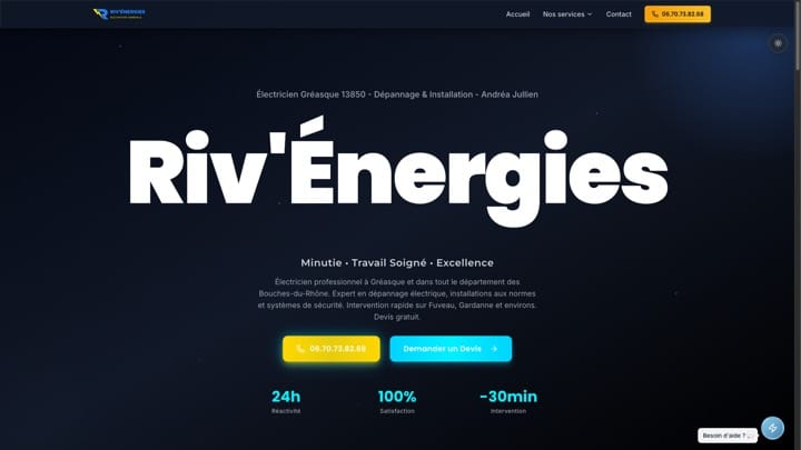 Site de Riv'Énergies, réalisation Digiflow