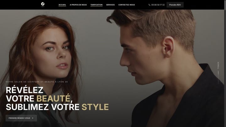 Site de Hair Beauty Angels, réalisation Digiflow