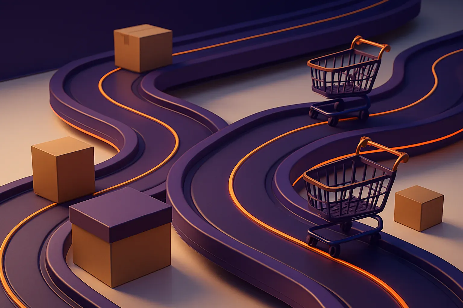 Illustration éditoriale — Advantage+ Shopping et automatisation e-commerce