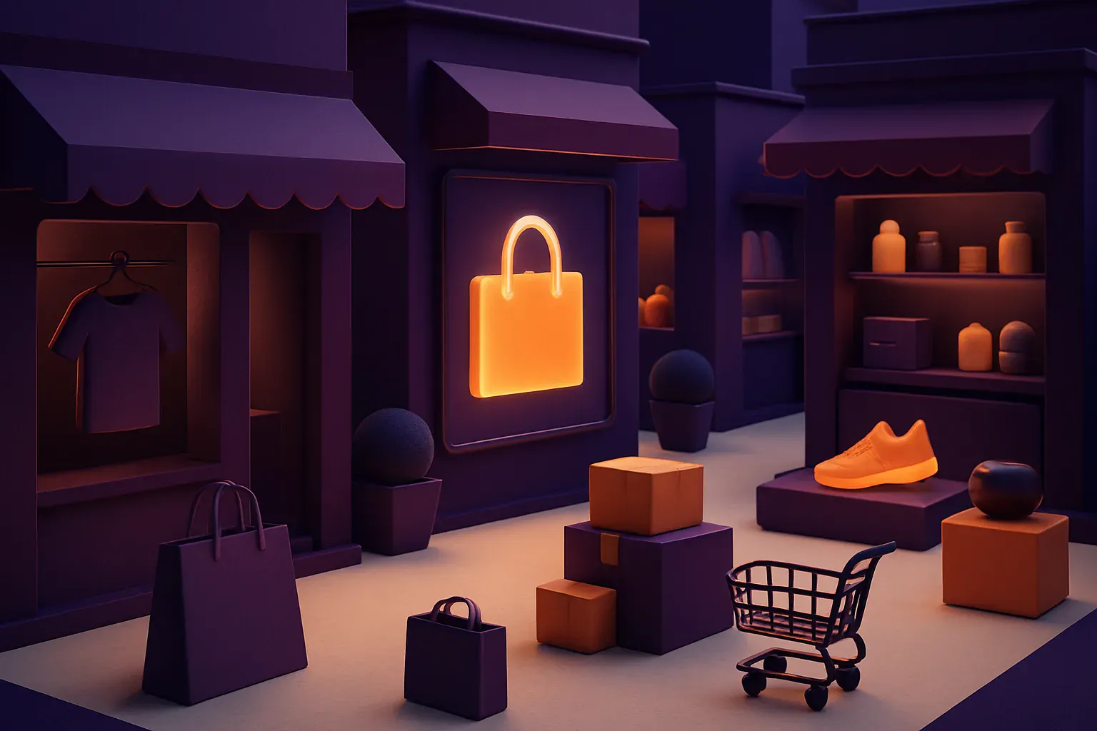 Illustration éditoriale — meilleurs sites de vente en ligne