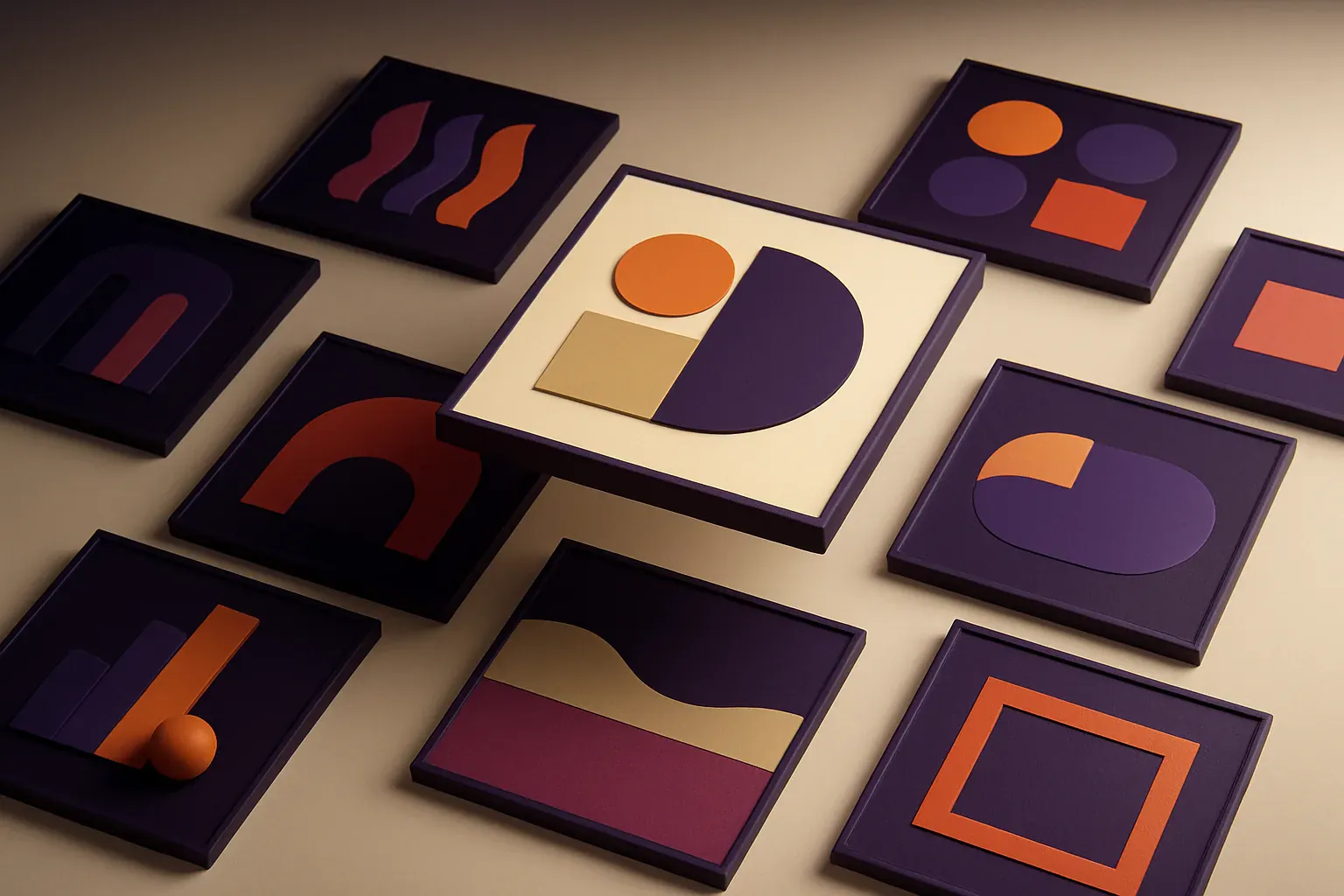 Illustration éditoriale — creative testing Meta Ads