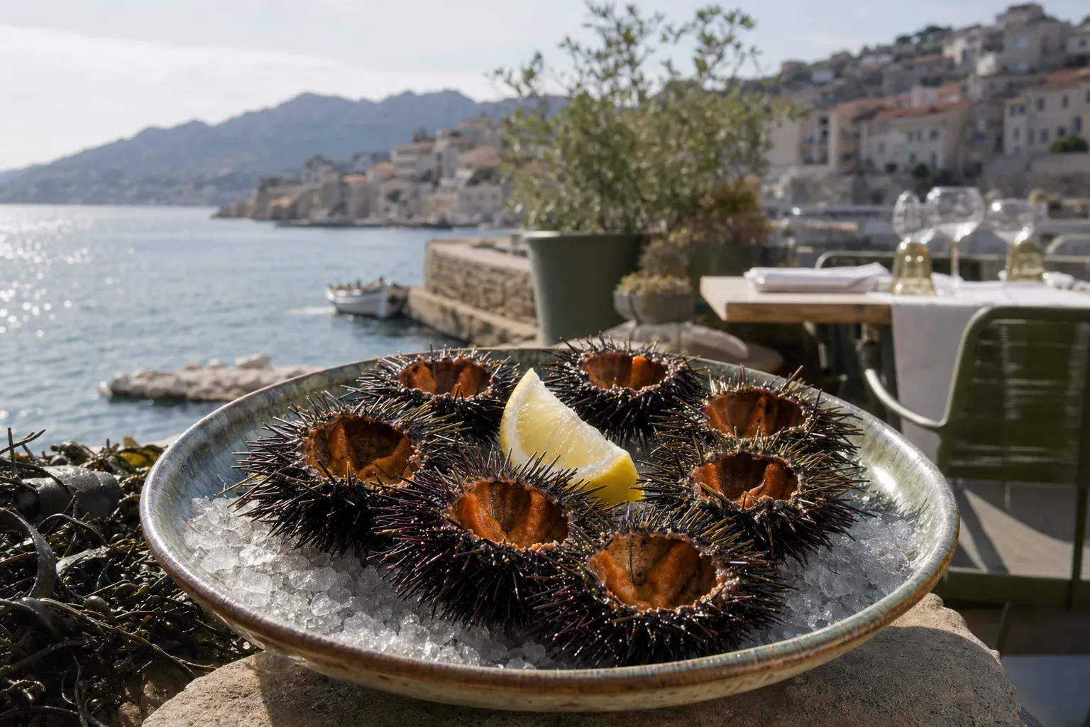 Editorial illustration: sea urchin season in Marseille, dates, regulations and Oursinades