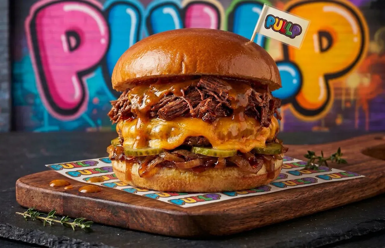 PULLP Original — burger bœuf effiloché 8h