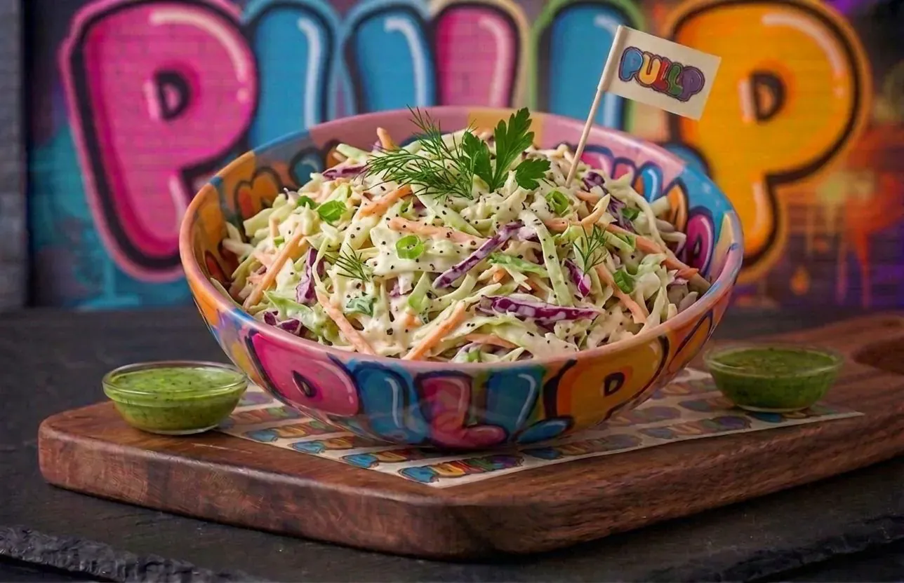 Coleslaw maison — Chou rouge et blanc, carottes, sauce maison crémeuse.