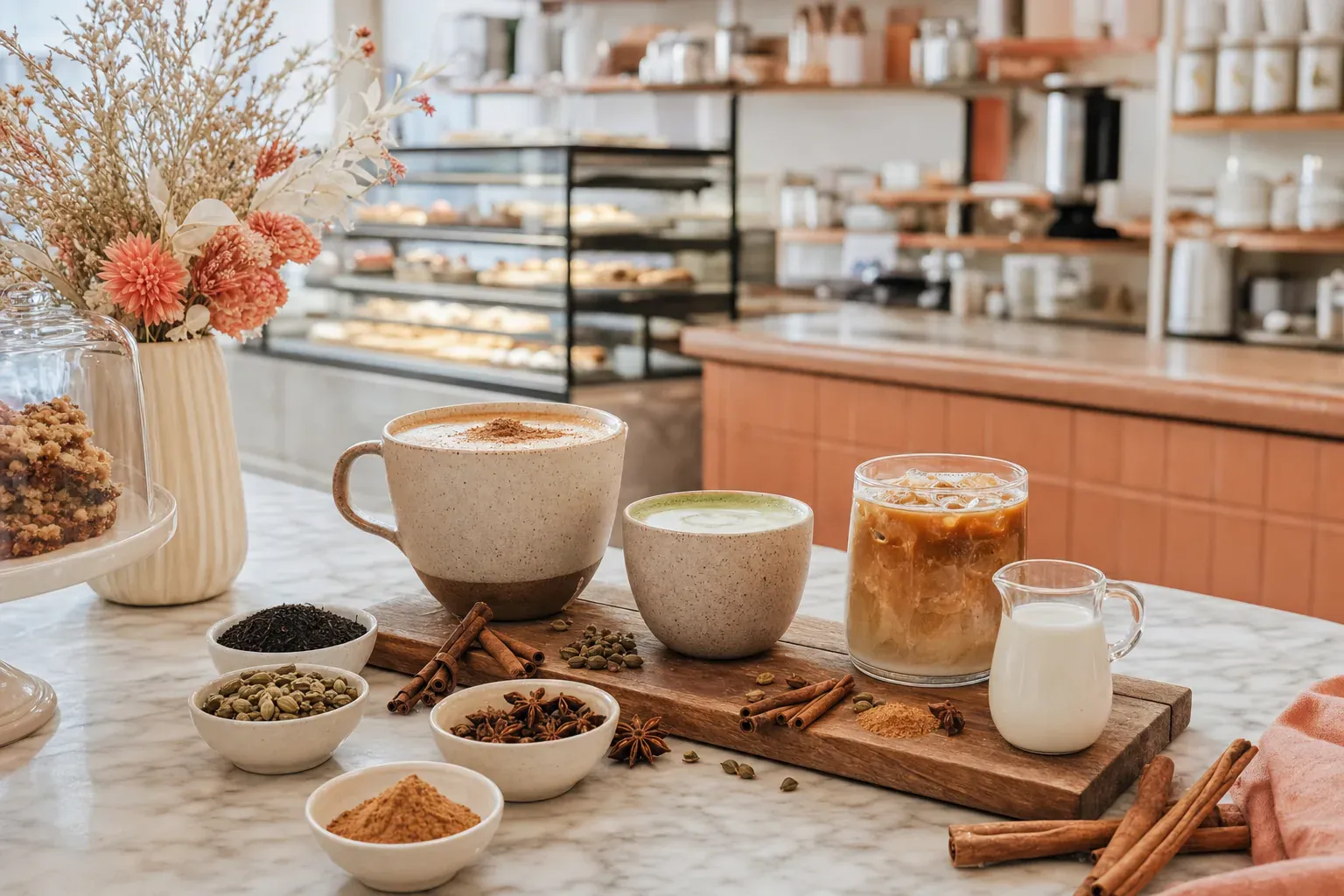 Illustration expliquant ce qu'est un chai latte