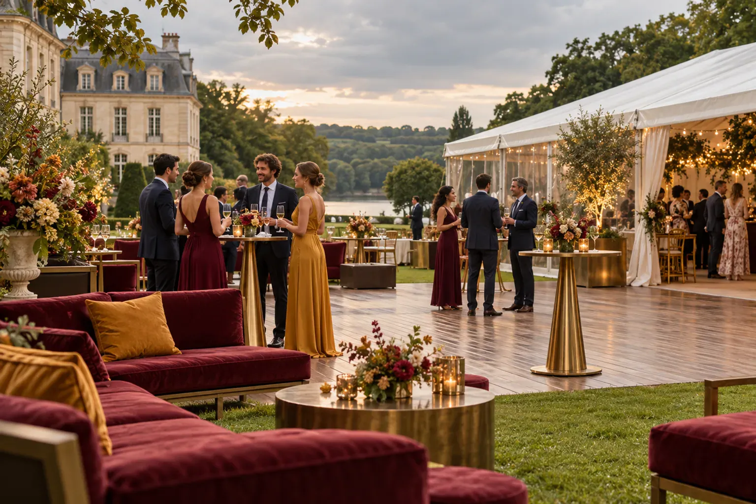 réception en extérieur : le mobilier et les abris à prévoir pour un événement réussi