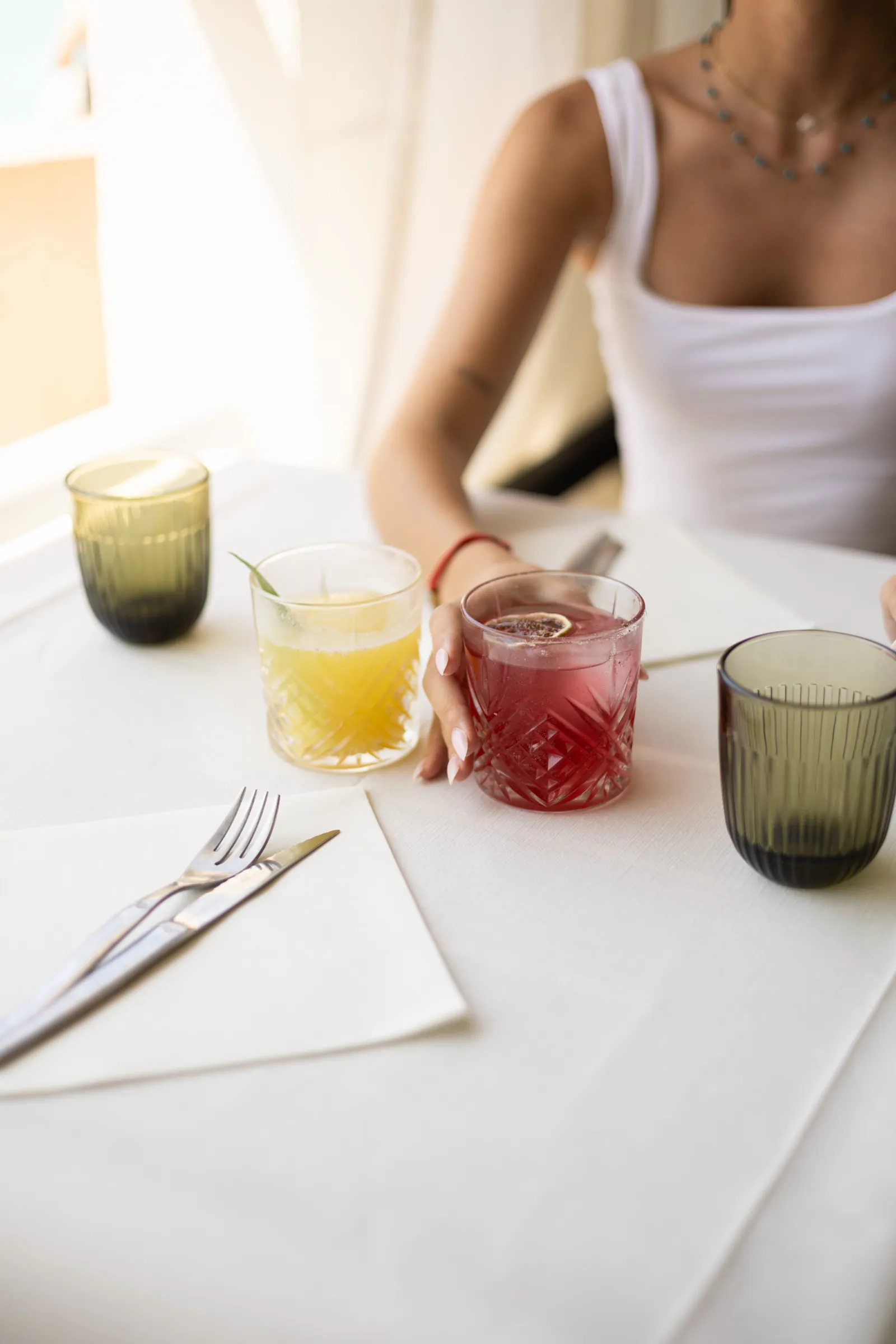 Cocktails servis en salle à La Paillote