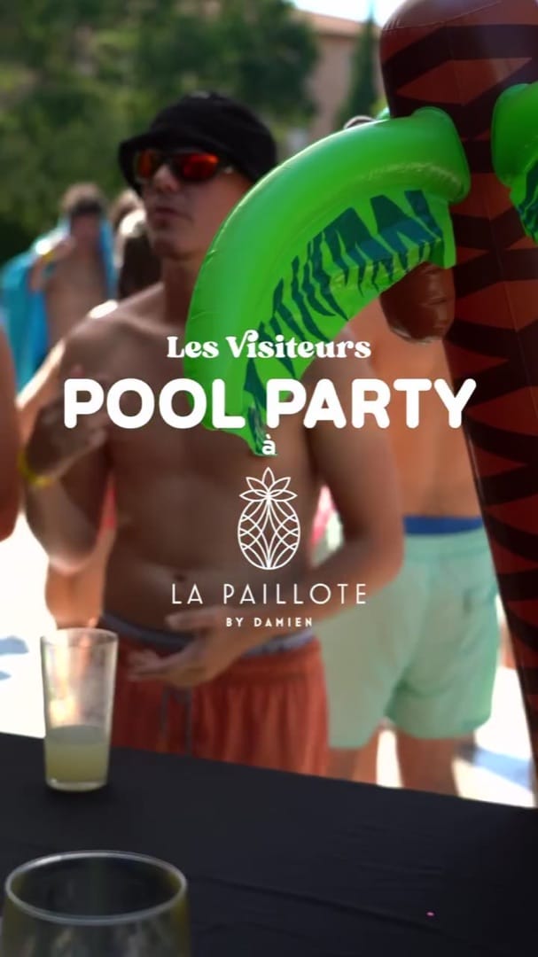 Pool party au bord du bassin à La Paillote, ambiance festive d'été pour un EVG à Aix-en-Provence