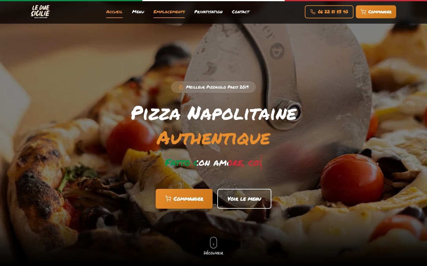 Site de Le Due Sicilie, réalisation Digiflow