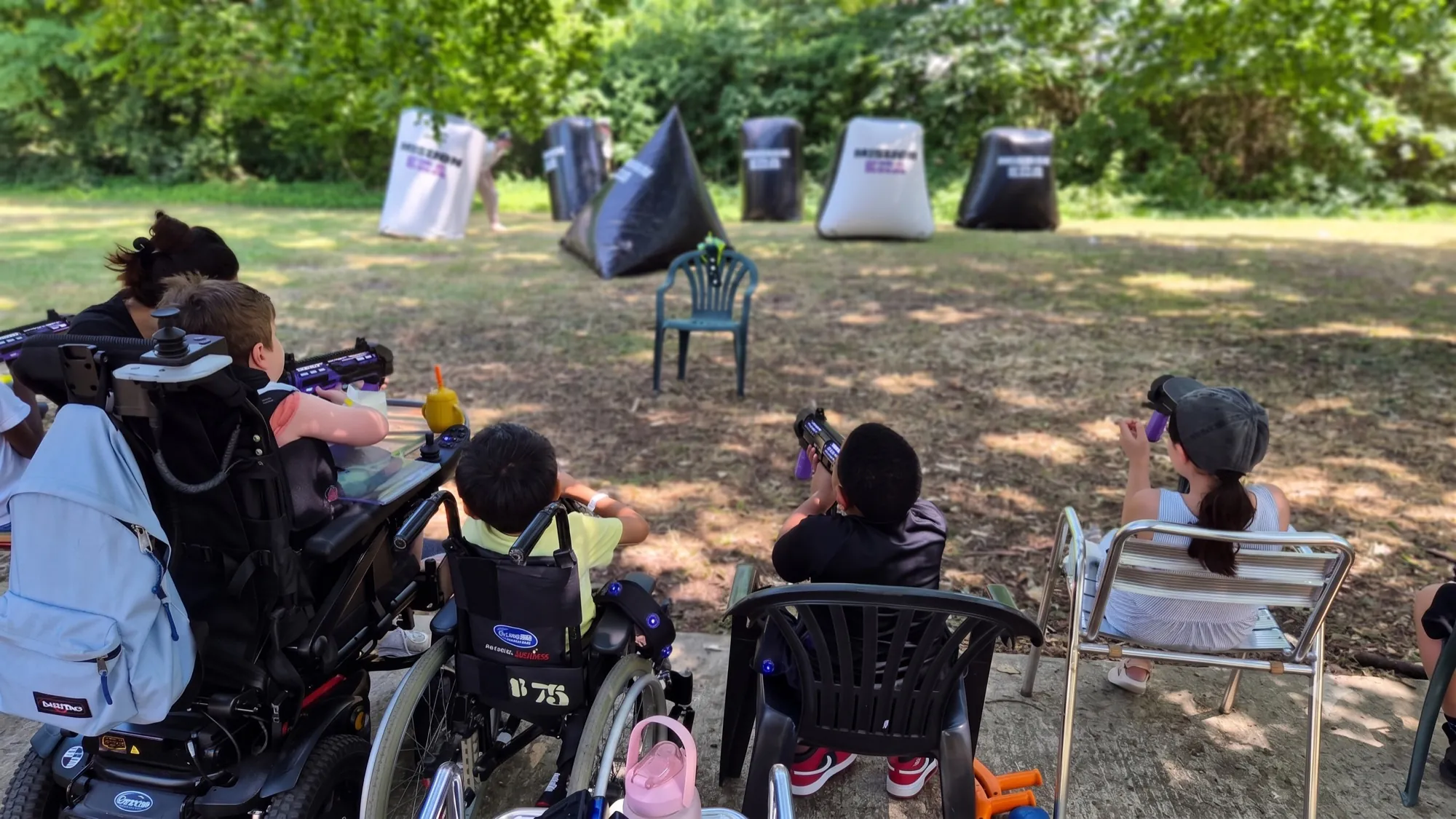 Enfants hospitalisés en Krun Game adapté et inclusif à l'Hôpital Saint-Maurice avec l'association L'ENVOL