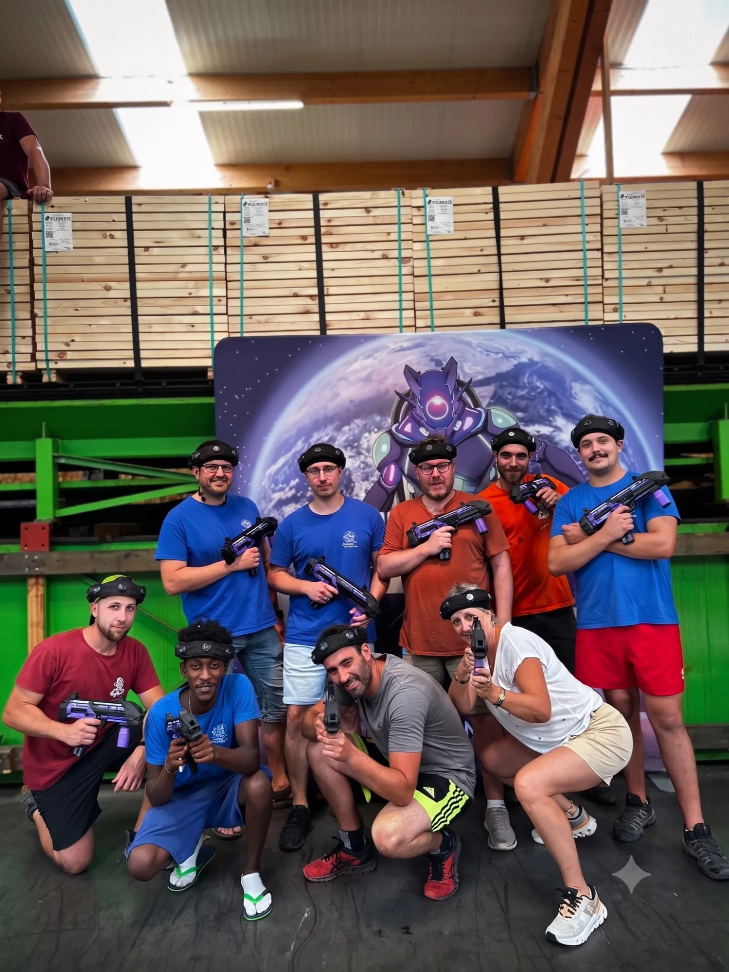 Collaborateurs en team building Krun Game dans une usine, animation de cohésion d'équipe Mission Era — photo 12