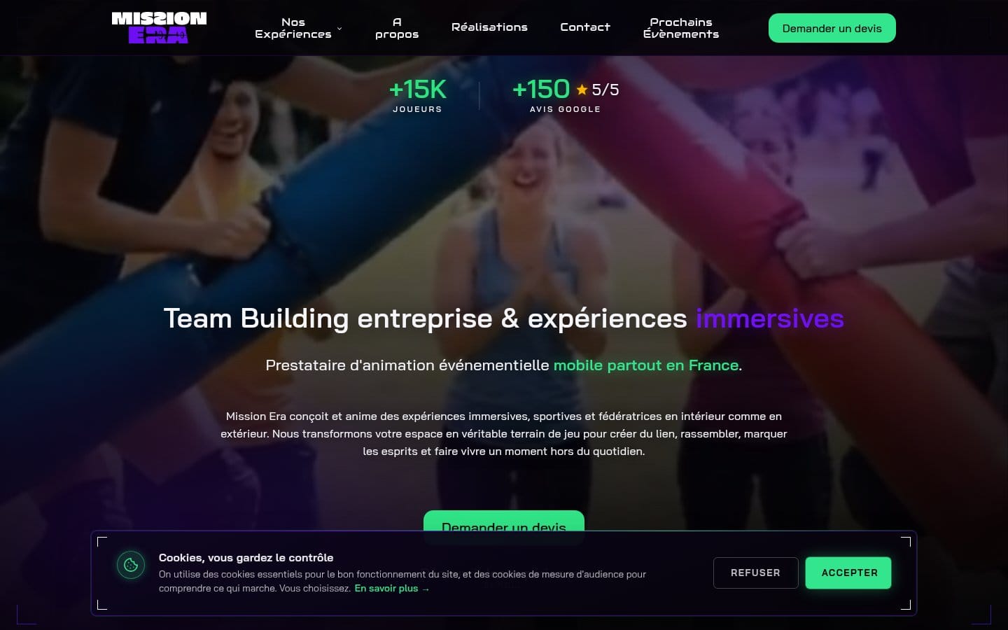Site de Mission Era, réalisation Digiflow