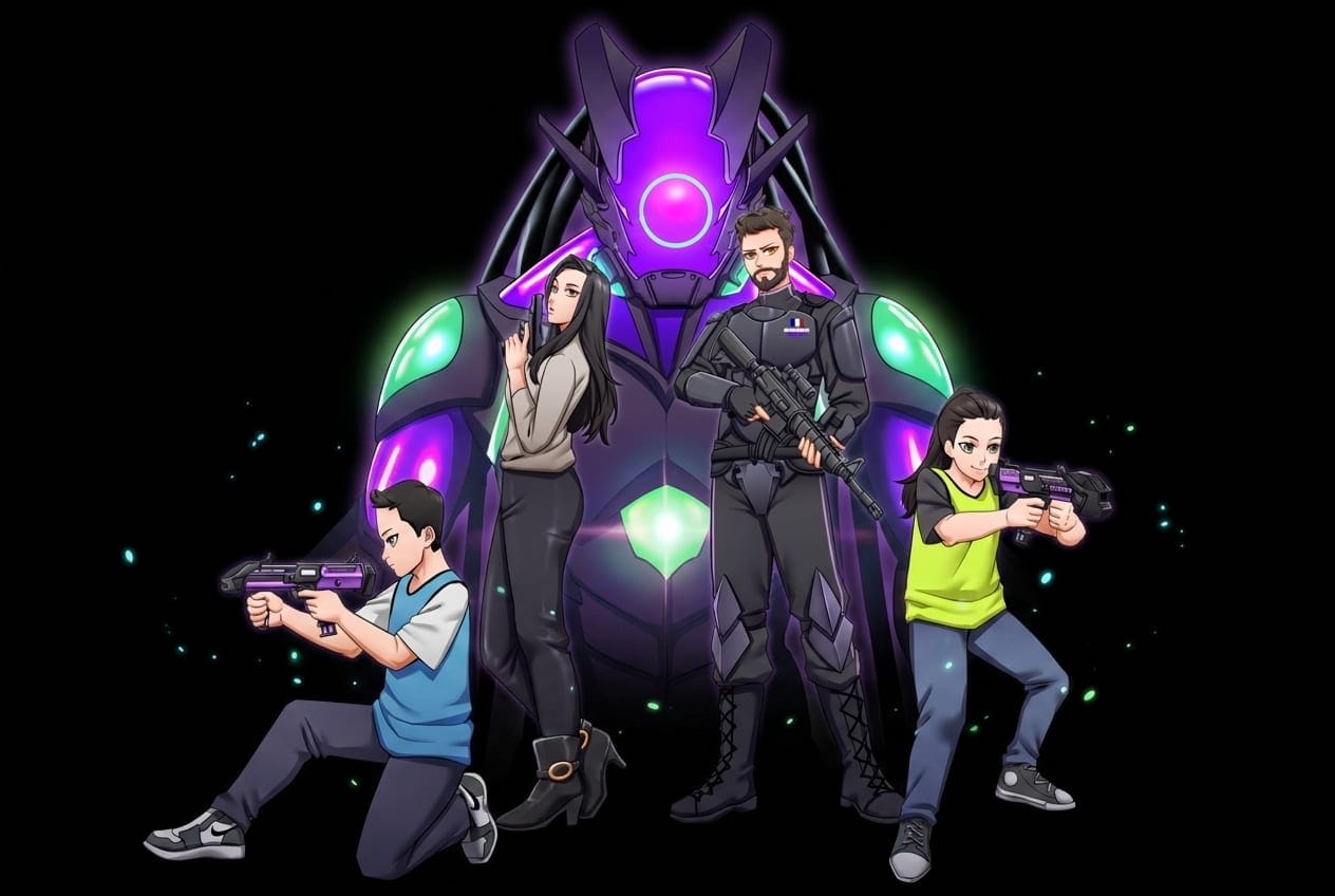 Équipe en pleine résolution d'énigmes lors d'une aventure immersive Mission Era, matériel tactique à la lampe frontale