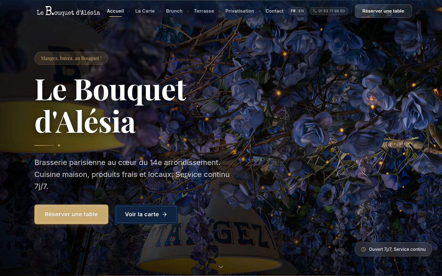 Site de Le Bouquet d’Alésia, réalisation Digiflow