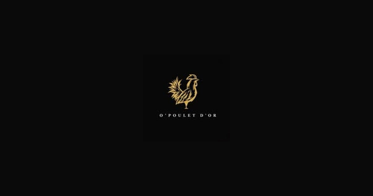 Logo O'Poulet d'Or, coq stylisé doré