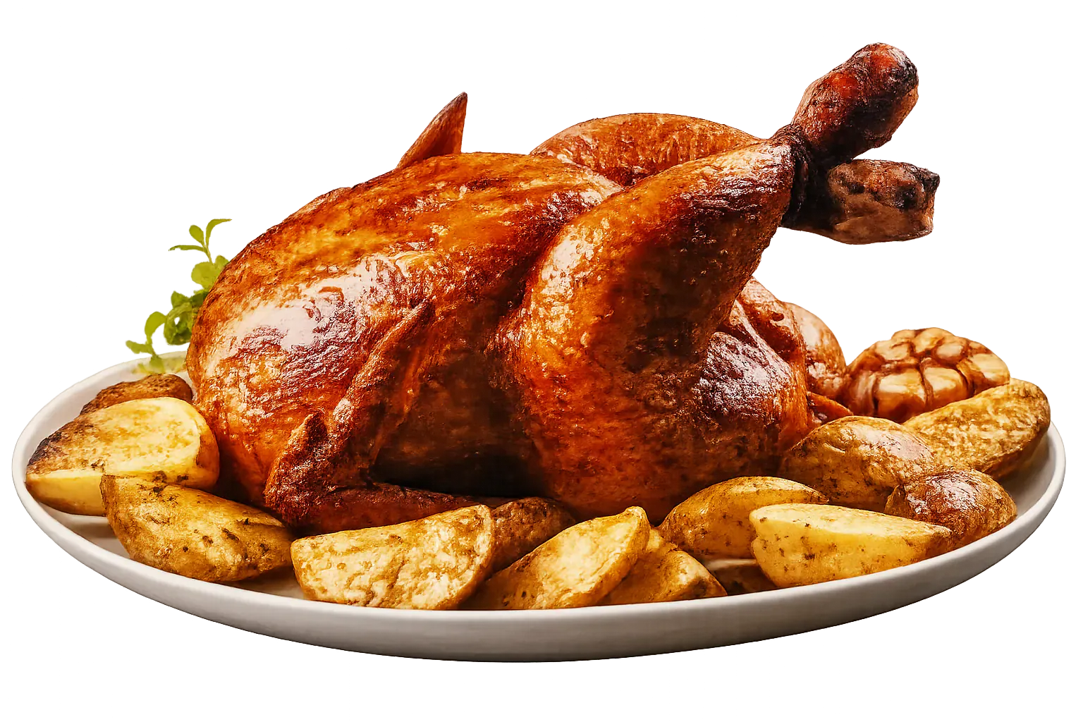 Poulet fermier Label Rouge entier rôti doré