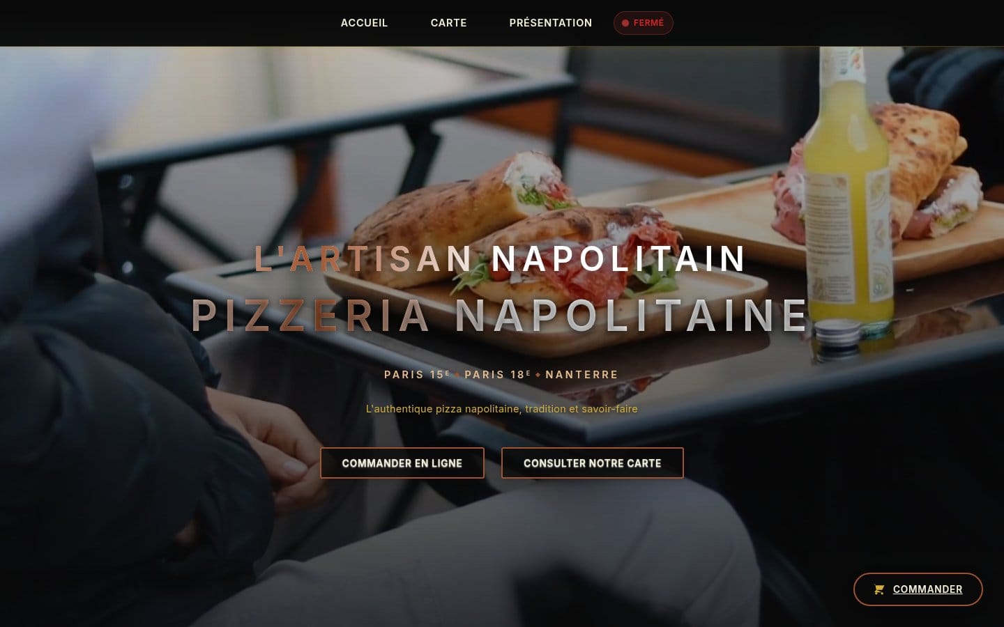Site de L'Artisan Napolitain, réalisation Digiflow