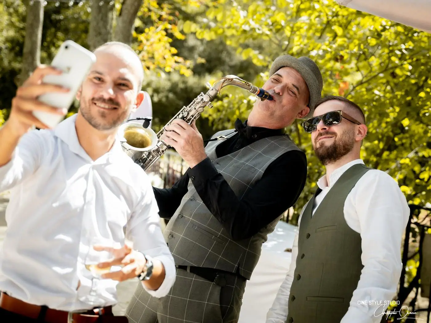 Musiciens en soirée au domaine