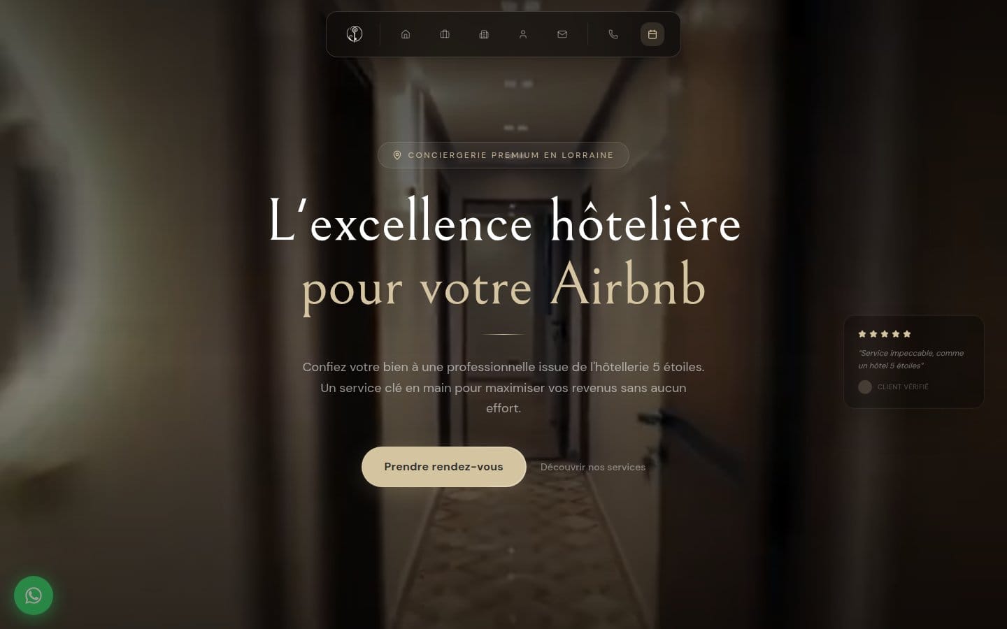 Site de Vahiné Conciergerie, réalisation Digiflow