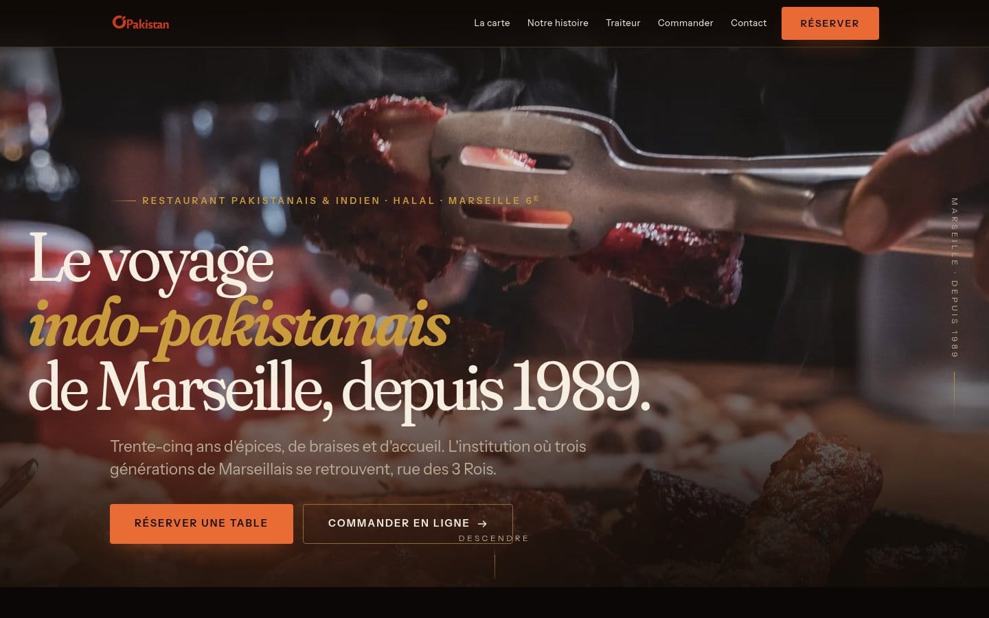 Site de O'Pakistan, réalisation Digiflow