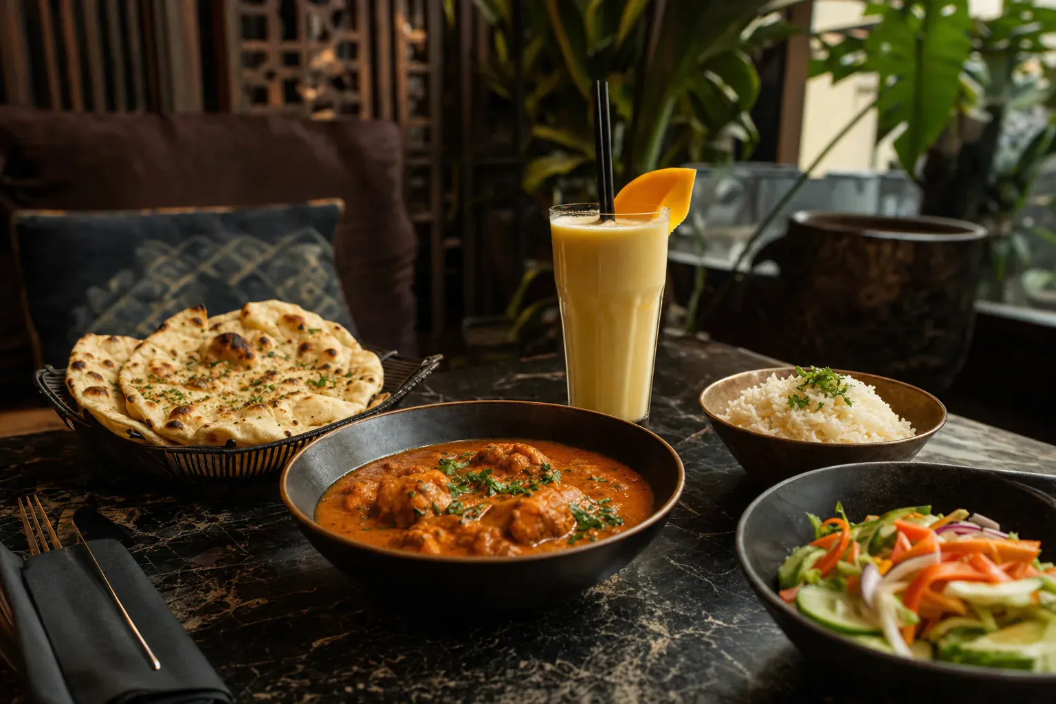 Illustration : Quelle boisson avec un curry ? Lassi, thé chai et les accords qui apaisent le piment