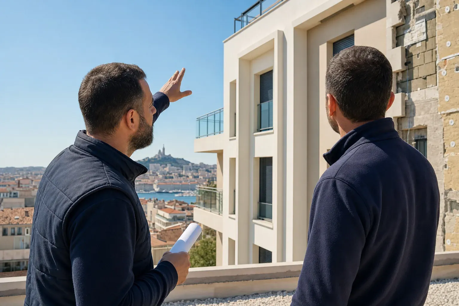 Maison provençale en cours d'isolation, comparaison entre isolation par l'extérieur et par l'intérieur