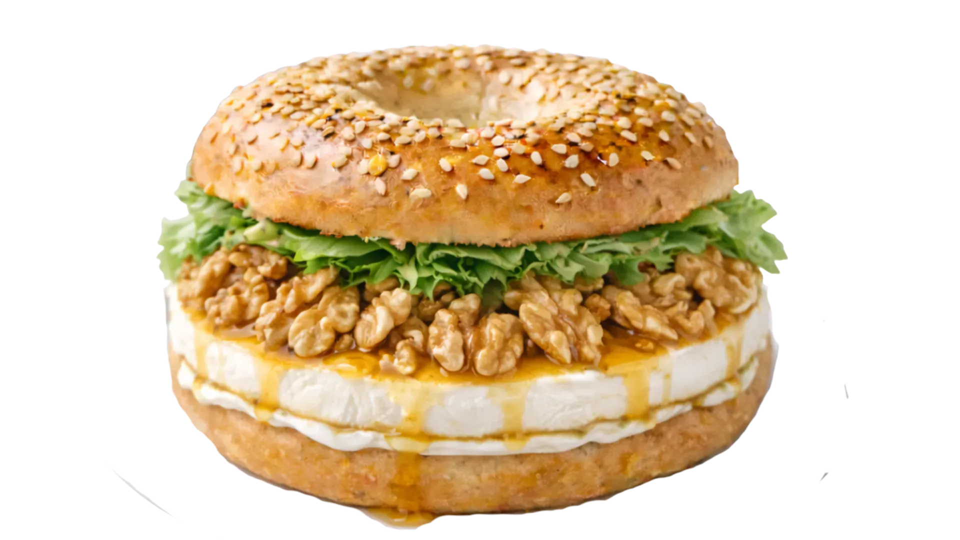 Bagel Végétarien - légumes frais, fromage et cream cheese maison