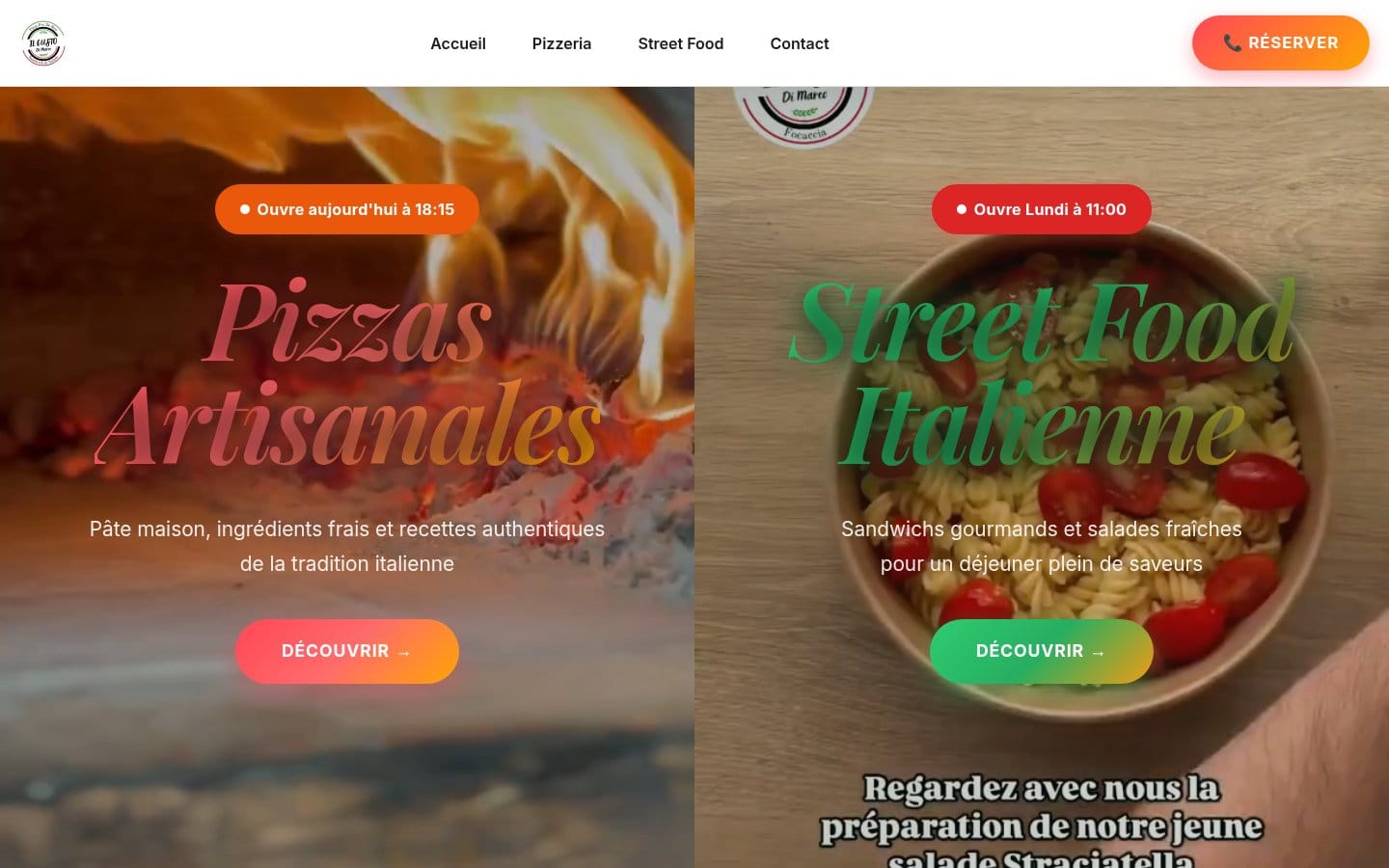 Site de Il Gusto di Marco, réalisation Digiflow