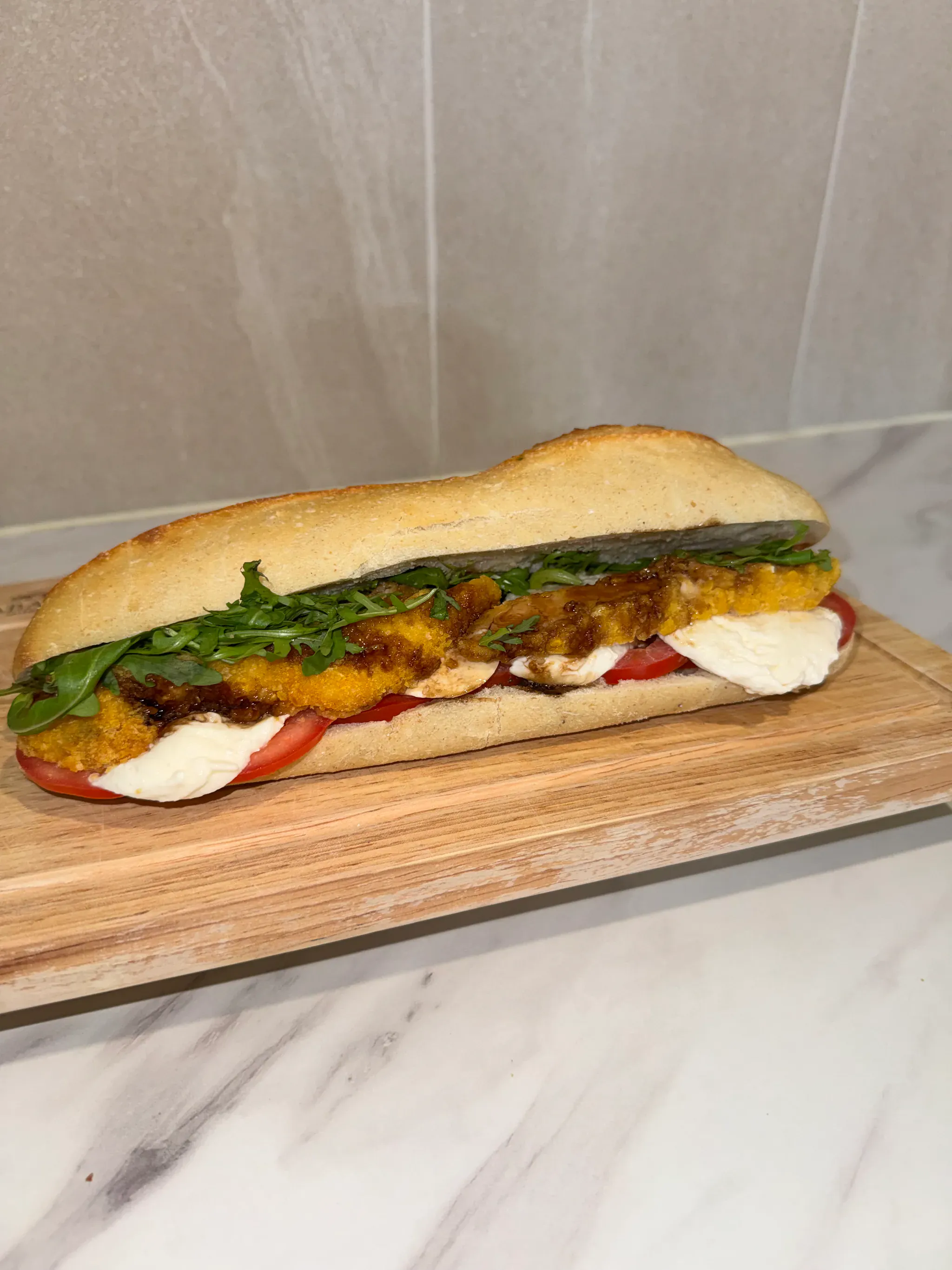 Panini Don Pietro au poulet tenders et crème balsamique du food truck italien d'Aix-en-Provence