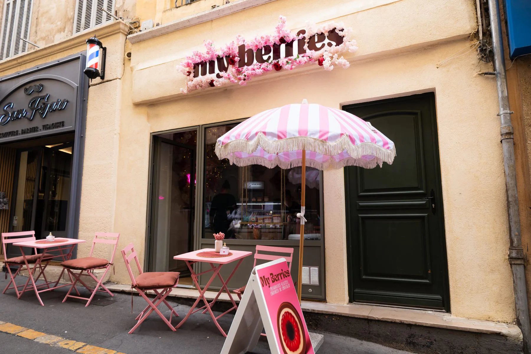 La devanture de la boutique My Berries, rue des Cordeliers à Aix-en-Provence