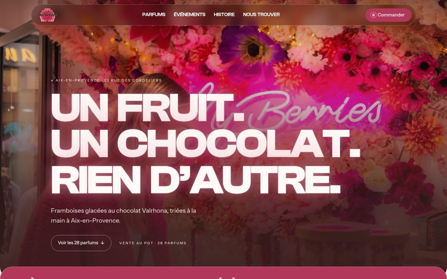 Site de My Berries, réalisation Digiflow