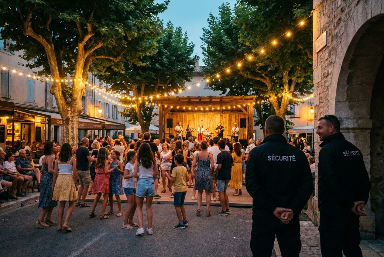 Fête de village en Provence, public familial et intergénérationnel
