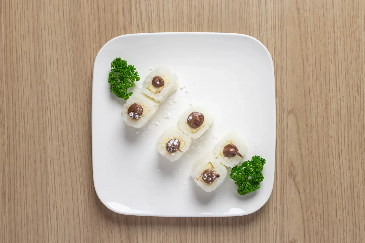 Banana-Nutella dessert maki