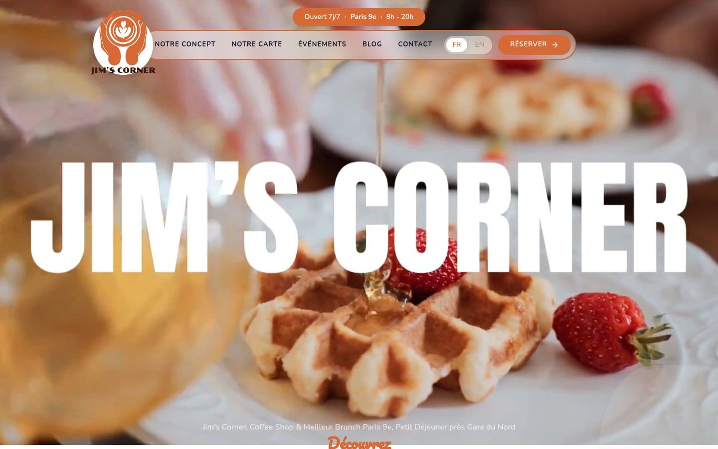 Site de Jim's Corner, réalisation Digiflow