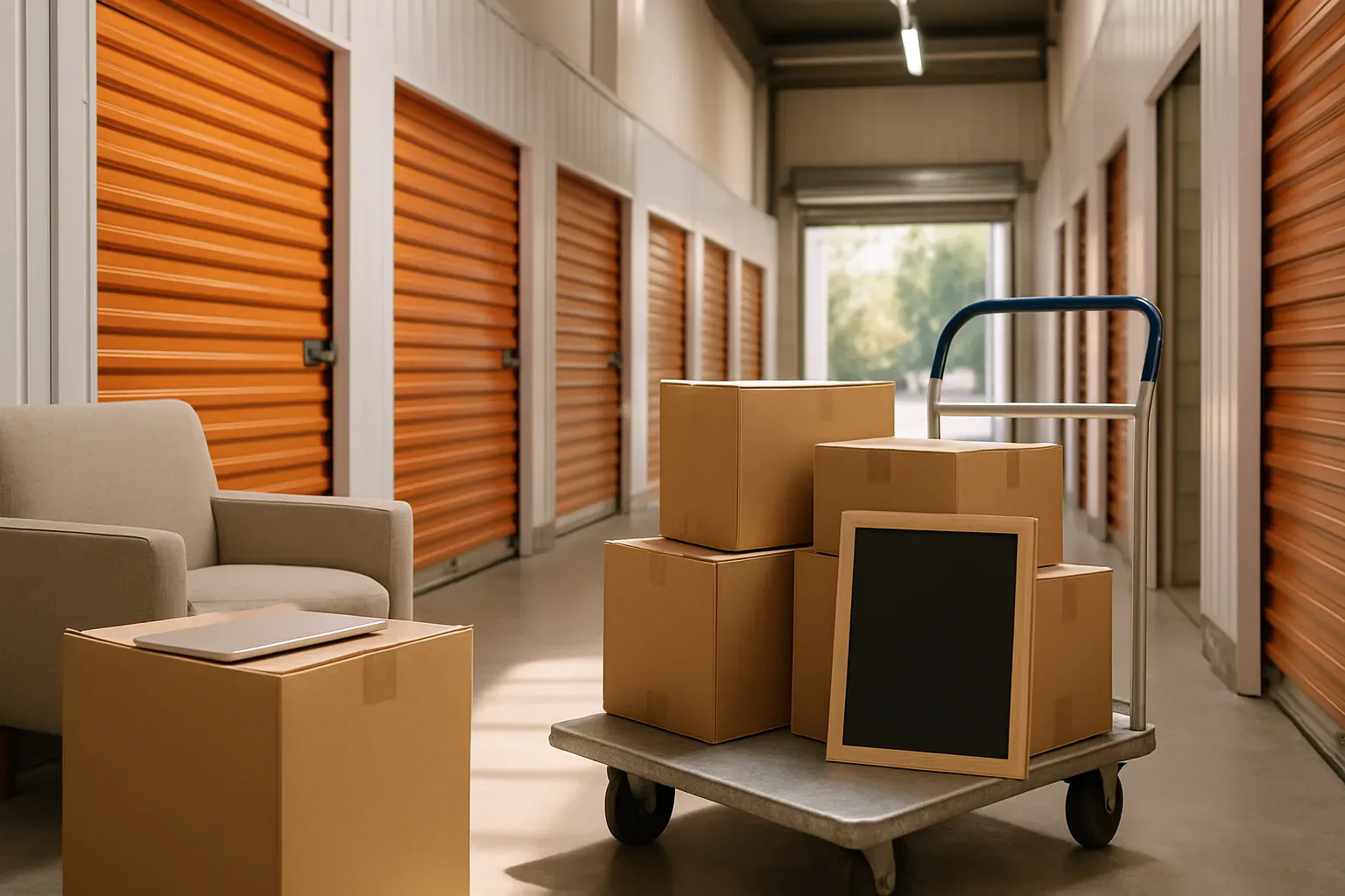 Illustration comparant un garde-meuble avec service et un box de stockage en libre-service en région PACA