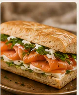 Sandwich saumon fumé