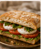 Sandwich mozzarella pesto