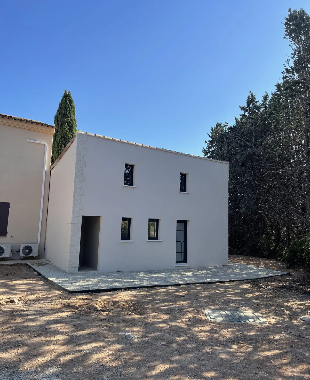 Extension à étage enduite à Aix-en-Provence