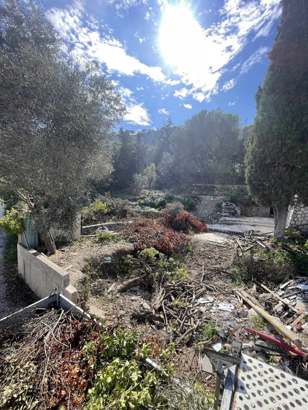 Le terrain avant les travaux