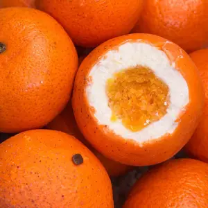 Création trompe-l'œil mandarine