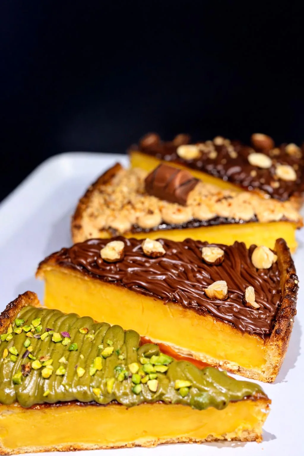 Parts de tarte au flan de la Maison Maaskri