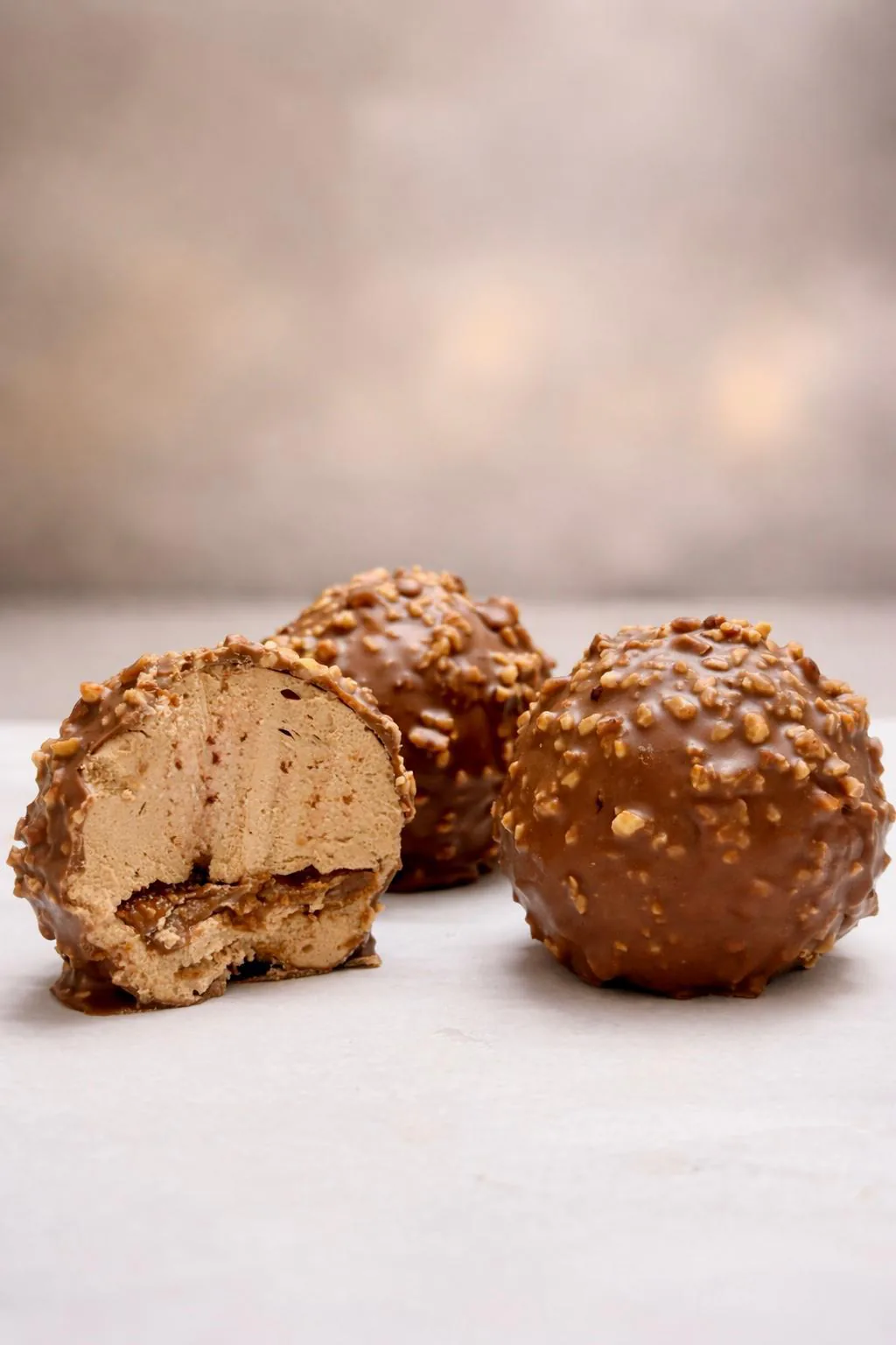 Création trompe-l'œil praliné noisette