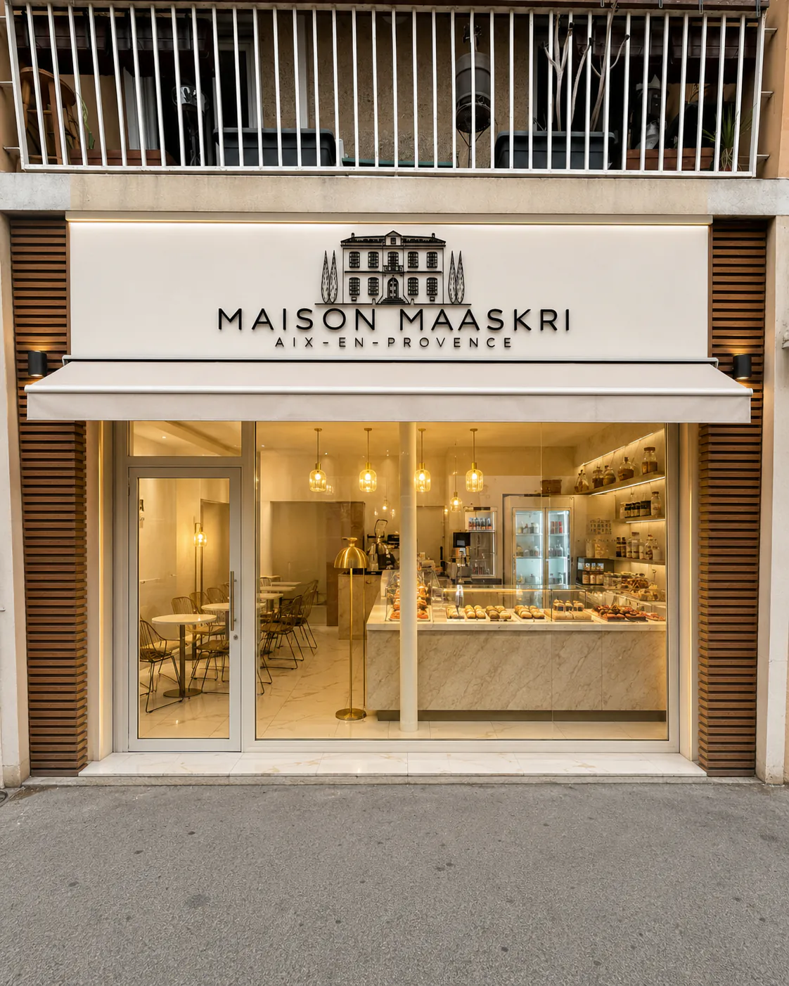 Devanture de Maison Maaskri, 14 rue Gustave Desplaces