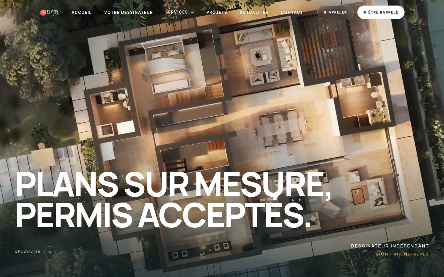 Site de Plans Projets Immo, réalisation Digiflow